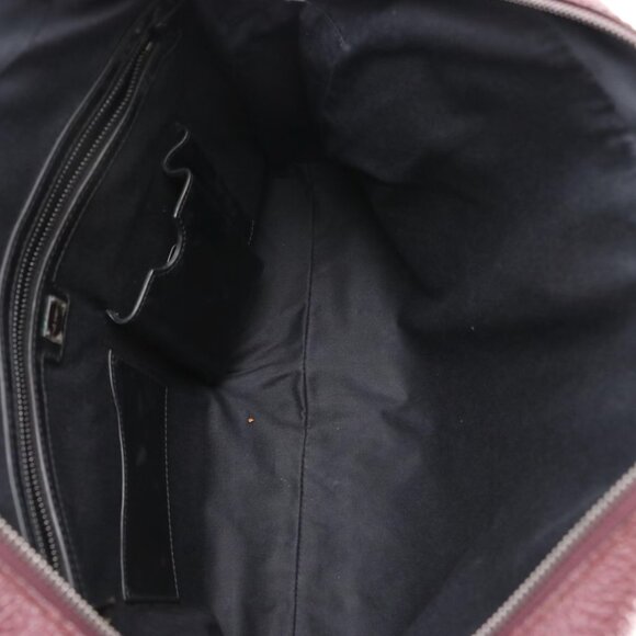 AUTH DOLCE GABBANA Plum Purple Grained Leather Briefcase Bag Like New - Picture 5 of 7